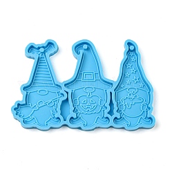 Halloween Gnome/Dwarf DIY Pendant Silicone Molds&nbsp;X-DIY-F142-01