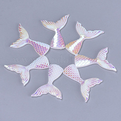 樹脂カボション  人魚の尾の形  ミックスカラー  39.5x28x4mm&nbsp;CRES-T012-06