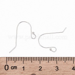 925スターリングシルバーピアスフック  耳ワイヤー  銀  17x10mm  穴：1.5mm  ピン：0.5mm&nbsp;X-STER-G011-13