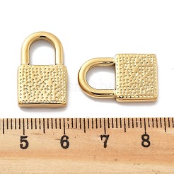 PVD真空メッキ304ステンレスペンダント  南京錠チャーム  18KGP本金メッキ  20x12.5x3mm  穴：7x6mm&nbsp;STAS-R130-28G