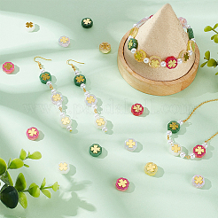 60Pcs 5 Style Imitation Jade Spray Painted Glass Beads&nbsp;LAMP-DC0001-09