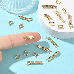 シェグレース真鍮製腕時計バンド留め具  カドミウムフリーと鉛フリー＆ニッケルフリー  長方形  18KGP本金メッキ  16.5x4.5x4mm&nbsp;XGRQ3P916-647G