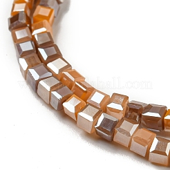 Electroplate Glass Beads Strands&nbsp;EGLA-F121-FR-B04