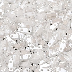 MIYUKIクォーターティラビーズ  日本製シードビーズ  2穴  （qtl420) ホワイトパールセイロン  5x1.2x1.9mm  穴：0.8mm  約24000個/500g&nbsp;SEED-MY05-QTL420