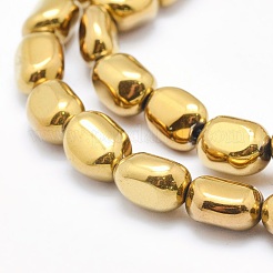 Electroplate Non-magnetic Synthetic Hematite Beads Strands&nbsp;G-L488-A-05
