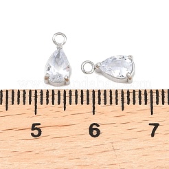 304 Stainless Steel Pave Cubic Zirconia Pendants&nbsp;STAS-P434-01P