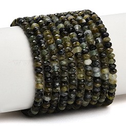 Natural Green Tourmaline Beads Strands&nbsp;GG-CBA77FB-C03-02