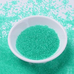 MIYUKIデリカビーズ  シリンダー  日本製シードビーズ  11/0  （db1304)透明な濃いミントグリーンに染め  1.3x1.6mm  穴：0.8mm  約10000個/袋  50 G /袋&nbsp;SEED-X0054-DB1304