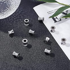 32個 2色 304ステンレススチール ヨーロピアンビーズ  大穴ビーズ  コラム  ゴールデン·ステンレス鋼色  8x8mm  穴：4mm  16個/カラー&nbsp;STAS-UN0039-77