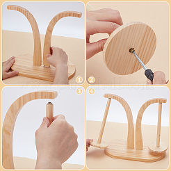 2-slot Wooden Thread Holder&nbsp;AJEW-WH0460-145
