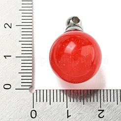 Natural Dyed White Jade Perfume Bottle Pendants&nbsp;G-K338-22P-12