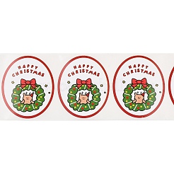 120 Round Paper Christmas Cartoon Sticker Rolls&nbsp;DIY-M070-09A