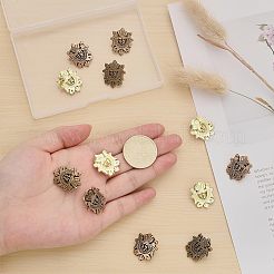 12Pcs 3 Colors Alloy Shield Crown Brooch Pin&nbsp;JEWB-CA0001-17