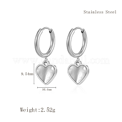 Stylish Heart Stainless Steel Hoop Earrings&nbsp;CL8045-1