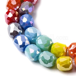 Electroplate Opaque Glass Beads Strands&nbsp;X-GLAA-Q009-05C