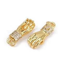 Brass Micro Pave Cubic Zirconia Pendants&nbsp;KK-C093-01C-G