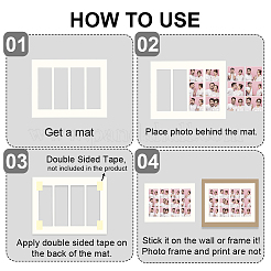 Rectangle Picture Photo Frame Mounts with 4 Aperture&nbsp;AJEW-WH0596-772C-02