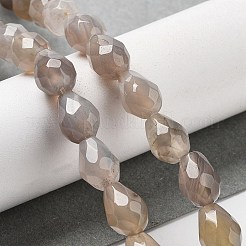 Natural Grey Agate Beads Strands&nbsp;G-P520-B08-01