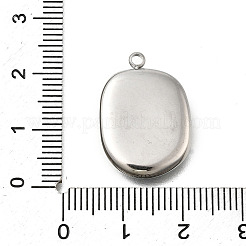 304 ステンレススチール パヴェ ナチュラル パウア シェル ペンダント  ステンレス鋼色  正方形  22x15.5x4mm  穴：1.6mm&nbsp;STAS-Z125-01B-P