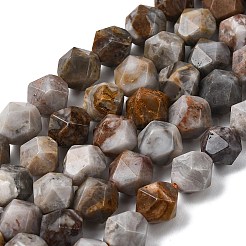 天然ゴビ瑪瑙ビーズ連売り  スターカットラウンドビーズ  多面カット  9~10x9~10x9~10mm  穴：1~1.4mm  約38~40個/連  14.88''（15.08''センチメートル）&nbsp;G-Z119-A36-03