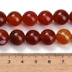 天然石カーネリアンビーズ連売り  染め＆加熱  スムーズなラウンド  グレードB  12mm  穴：1mm  約33個/連  14.96~15.51''（38~39.4センチメートル）&nbsp;GG-CBA1CAF-A01-12mm