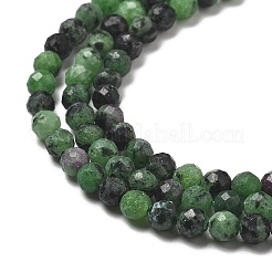Natural Ruby in Zoisite Bead Strands&nbsp;G-P213-35