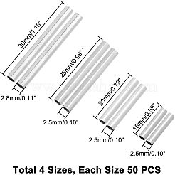 304ステンレスチューブビーズ  ステンレス鋼色  15~30x3mm  穴：2.5~2.8mm  200個/箱&nbsp;STAS-UN0018-80P