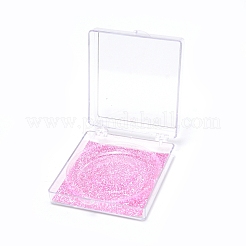 再利用可能なプラスチック製つけまつげボトル  空きビン  パールピンク  67x60x20mm&nbsp;MRMJ-WH0063-43A