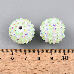 Stripe Pattern Resin AB Rhinestone Round Beads&nbsp;RESI-S313-18x20-14