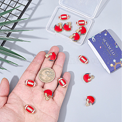 20Pcs 2 Styles Alloy Enamel Beads&nbsp;ENAM-SC0008-24B