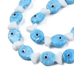 Handmade Lampwork Beads Strands&nbsp;LAMP-N021-41-A02