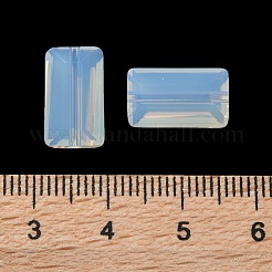 K9ガラス  模造オーストリアクリスタルビーズ  多面カット  長方形  ホワイトスモーク  14x8x5.5mm  穴：1.4mm&nbsp;GLAA-R001-05B