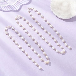 Natural Cultured Freshwater Pearl Link Chains&nbsp;AJEW-JB01585-02