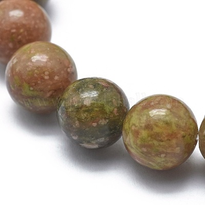 Natural Unakite Bead Stretch Bracelets&nbsp;BJEW-K212-A-042-1