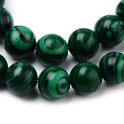 Synthetic Malachite Bead Strands&nbsp;G-Q462-57-4mm-1
