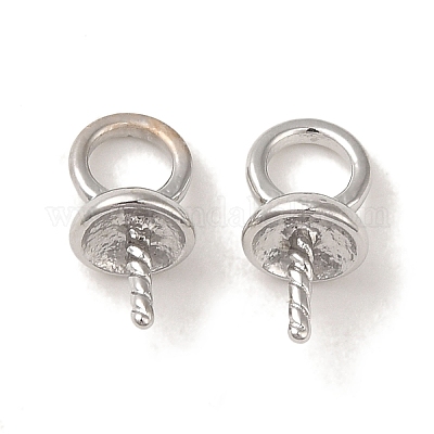 Brass Bead Cap Bails&nbsp;KK-G499-09A-P-1