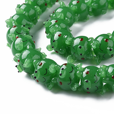 Handmade Bumpy Lampwork Beads Strands&nbsp;LAMP-T007-17A-1