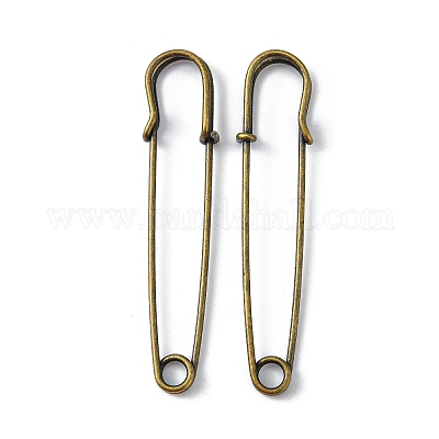 鉄キルトピンブローチパーツ  アンティークブロンズ  70x16~18x6mm  穴：5~6mm&nbsp;E028Y-NFAB-1