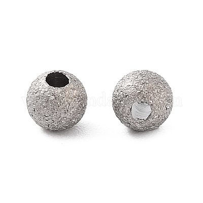 チタンビーズ  ラウンド  テクスチャ  ステンレス鋼色  3x2.8mm  穴：1mm&nbsp;STAS-R224-02A-P-1