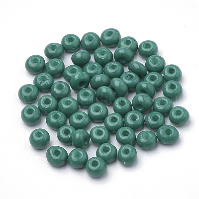 FGB 6/0 Baking Paint Glass Seed Beads&nbsp;SEED-Q025-4mm-N06-1