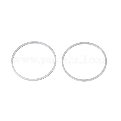 変色しない304ステンレススチール製リンクリング  ステンレス鋼色  30x1mm  内径：28mm&nbsp;STAS-T047-15N-1