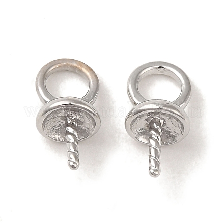 Brass Bead Cap Bails&nbsp;KK-G499-09A-P-1