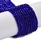 Transparent Glass Beads Strands, Faceted Round, Medium Blue, 2mm, Hole: 0.8mm, about 160~178pcs/strand, 13.58 ~14.17 inch(34.5~36cm)