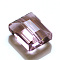 Imitation Austrian Crystal Beads, Grade AAA, K9 Glass, Faceted, Rectangle, Pink, 6x8x4mm, Hole: 0.7~0.9mm