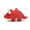 Plastic Pendants, Dinosaur, FireBrick, 30.5x60x19.5mm, Hole: 3mm