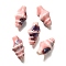 Handmade Porcelain Beads, Conch, Pink, 20x10.5x10mm, Hole: 1.8mm