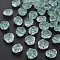 Transparent Baking Paint Glass Beads, Rose, Aquamarine, 12.5x14x9mm, Hole: 1.2mm