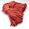 7 Inner Cores Polyester & Spandex Cord Ropes, with Patterns, for Rope Bracelets & Shoe Lace Cord Making, Red, 4mm, about 109.36 yards(100m)/bundle, 420~500g/bundle