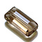 K9 Glass, Imitation Austrian Crystal Beads, Grade AAA, Faceted, Rectangle, Gray, 10x15.5x7mm, Hole: 0.9~1mm
