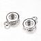 Brass Tube Bails, Loop Bails, Cadmium Free & Nickel Free & Lead Free, Platinum, 11x7.5x3mm, Hole: 1.5mm, Inner Diameter: 4mm